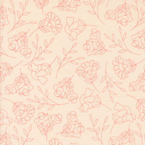 Abloom Spring Sketch Pale Pink 29211 14 by Corey Yoder- Moda- 1/2 yard