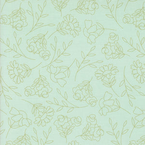 Abloom Spring Sketch Robins Egg 29211 18 by Corey Yoder- Moda- 1/2 yard
