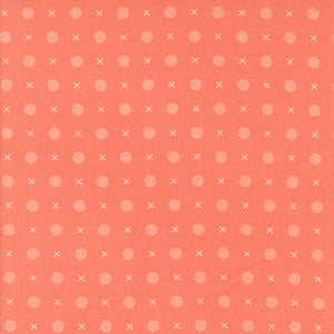 Abloom X O Dots Coral 29215 22 by Corey Yoder- Moda- 1/2 yard