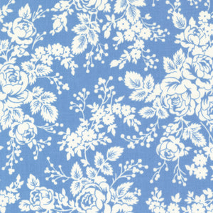 Blueberry Delight Fresh Floral Cornflower 3030 15 by Bunny Hill Designs - 1/2 yard