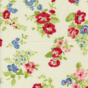 Hollyhocks and Roses English Rose Jasmine 3050 11 by Bunny Hill Designs - Moda - 1/2 Yard