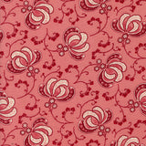 Hollyhocks and Roses Blooms Carnation Pink 3051 15 by Bunny Hill Designs - Moda - 1/2 Yard