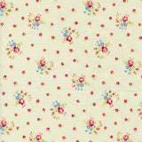 Hollyhocks and Roses Little Roses Jasmine 3052 11 by Bunny Hill Designs - Moda - 1/2 Yard