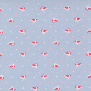 Hollyhocks and Roses Little Bird Sky 3053 13 by Bunny Hill Designs - Moda - 1/2 Yard