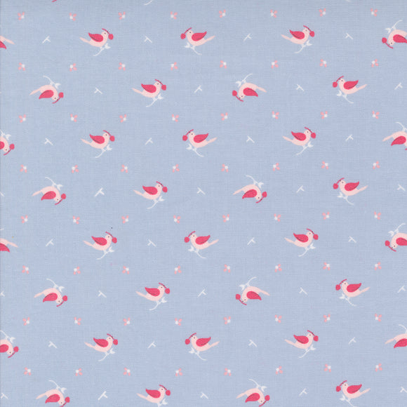 Hollyhocks and Roses Little Bird Sky 3053 13 by Bunny Hill Designs - Moda - 1/2 Yard