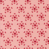 Hollyhocks and Roses Flower Puffs Hollyhock Pink 3055 18  by Bunny Hill Designs - Moda - 1/2 Yard