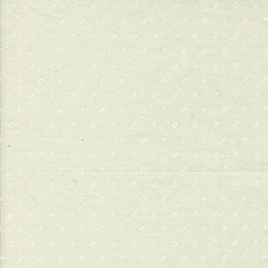 Hollyhocks and Roses Seed Dots Jasmine White 3058 11 by Bunny Hill Designs - Moda - 1/2 Yard