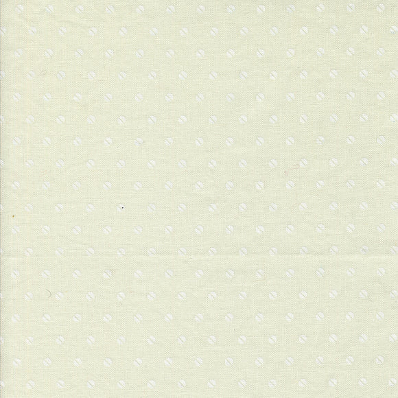 Hollyhocks and Roses Seed Dots Jasmine White 3058 11 by Bunny Hill Designs - Moda - 1/2 Yard