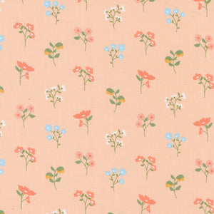 Dainty Meadow Wildflowers Peachy 31741 17 by Heather Briggs- Moda -1/2 Yard