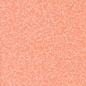 Dainty Meadow Dainty Doodles Coral 31743 19 by Heather Briggs- Moda -1/2 Yard