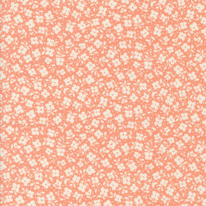 Dainty Meadow Tossed Petals Coral 31745 19 by Heather Briggs- Moda -1/2 Yard