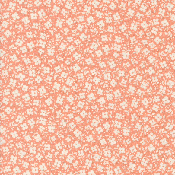 Dainty Meadow Tossed Petals Coral 31745 19 by Heather Briggs- Moda -1/2 Yard