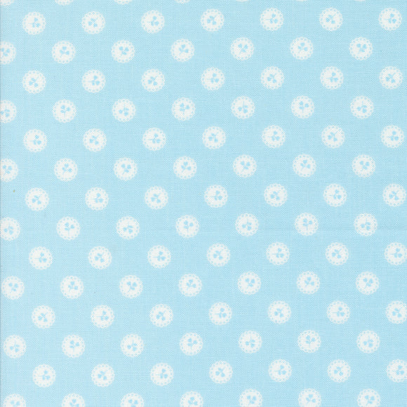 Dainty Meadow Dainty Dot Sky 31746 22 by Heather Briggs- Moda -1/2 Yard