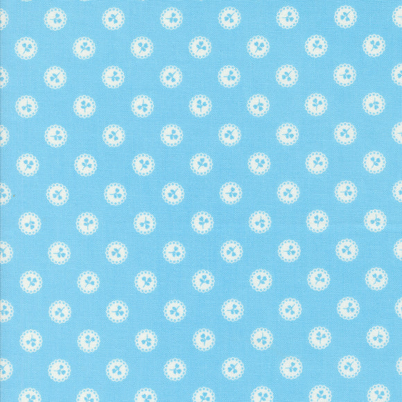 Dainty Meadow Dainty Dot Bluebell 31746 23 by Heather Briggs- Moda -1/2 Yard