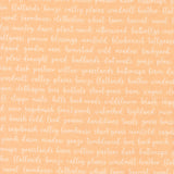 Pastel Prairie Words Apricot 31784 19 by Heather Briggs- Moda-1/2 Yard