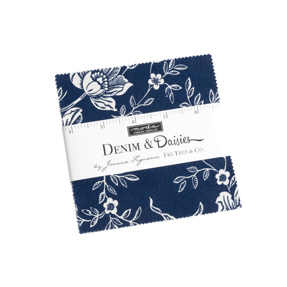 PREORDER Denim and Daisies Charm Pack 35380PP  by Fig Tree and Co- Moda -