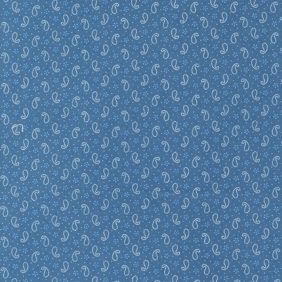 PREORDER Denim and Daisies Petite Paisleys Denim 35387 17 by Fig Tree and Co- Moda- 1/2 Yard