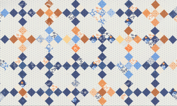 PREORDER Denim and Daisies Sweet Sixteen Patchwork Cheater Panel Daisy 35388 11 by Fig Tree and Co- Moda- 1 yard 60