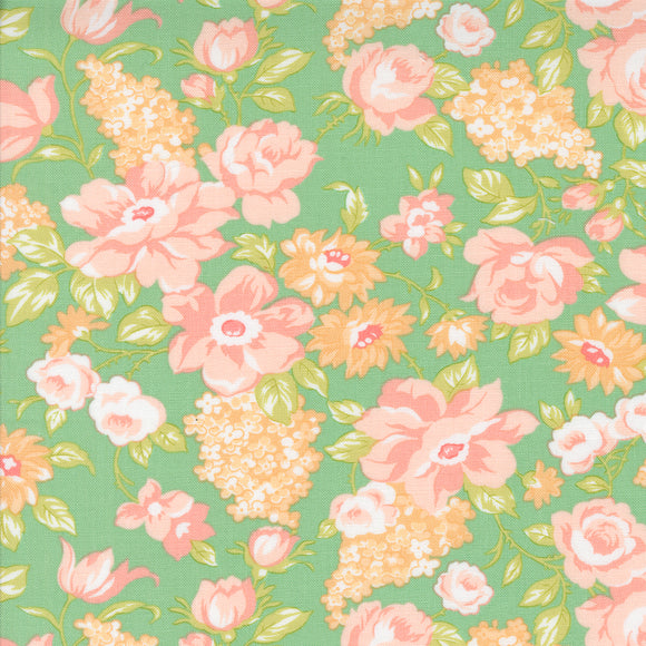 PREORDER Portofino Tuscan Blooms Azure 35390 20 by  Fig Tree- Moda- 1/2 Yard