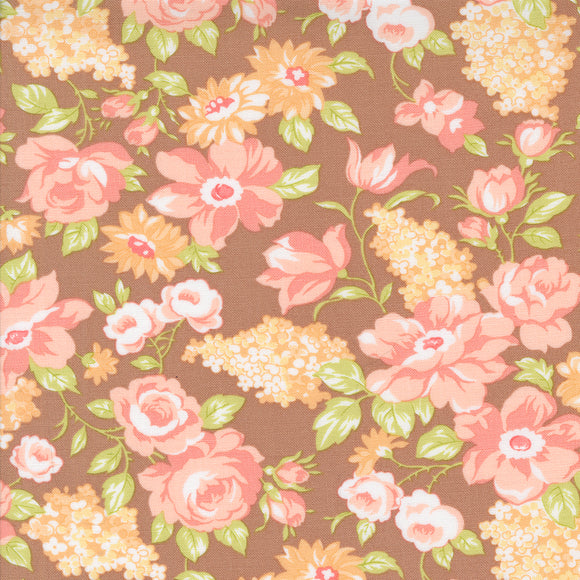 Portofino Tuscan Blooms Sienna 35390 22 by  Fig Tree- Moda- 1/2 Yard