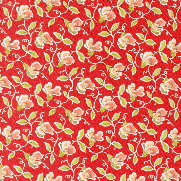 Portofino Sweet Pea Pomegranate 35392 16 by  Fig Tree- Moda- 1/2 Yard