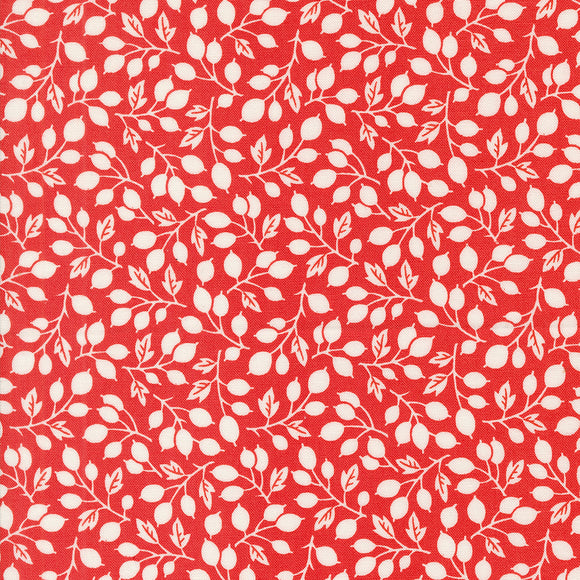 PREORDER Portofino Olive Branch Pomegranate 35393 16 by  Fig Tree- Moda- 1/2 Yard