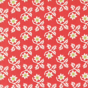 PREORDER Buon Natale Woodcut Poinsettia 35402 13 by Fig Tree - Moda- 1/2 yard