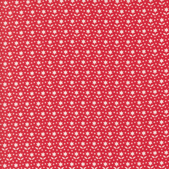 PREORDER Buon Natale Star Blooms Pomegranate 35405 14 by Fig Tree - Moda- 1/2 yard