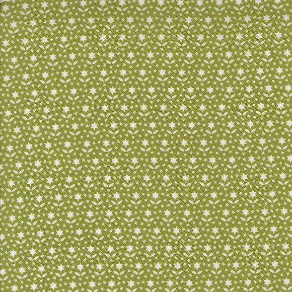 PREORDER Buon Natale Star Blooms Pine 35405 16 by Fig Tree - Moda- 1/2 yard