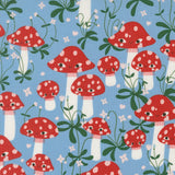 Funny Valentine Mushrooms Sky 37141 25 by Lizzy House - Moda- 1/2 Yard