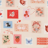 Funny Valentine Stamps Champagne 37143 12 by Lizzy House - Moda- 1/2 Yard