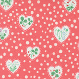 Funny Valentine Flower Heart Dots Coral 37144 14 by Lizzy House - Moda- 1/2 Yard