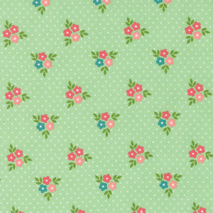 Strawberry Lemonade Bouquets Mint 37672 17 by Sherri and Chelsi- Moda- 1/2 Yard