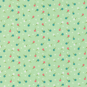 Strawberry Lemonade Poppies Mint 37674 17 by Sherri and Chelsi- Moda- 1/2 Yard