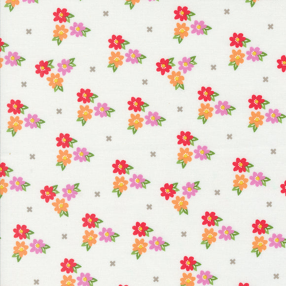 Laguna Sunrise Morning Glory Off White 37682 11 by Sherri and Chelsi- Moda- 1/2 Yard