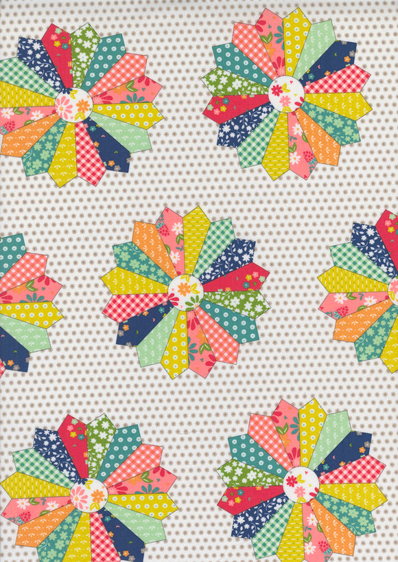 Raspberry Summer Dresden Cheater Multi 37698 11 by Sherri and Chelsi- Moda- 1 Yard