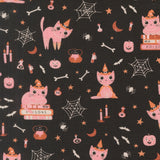 PREORDER Purrs and Boos Cats Black Cat 39060 16 by Elena Amo - Moda- 1/2 Yard