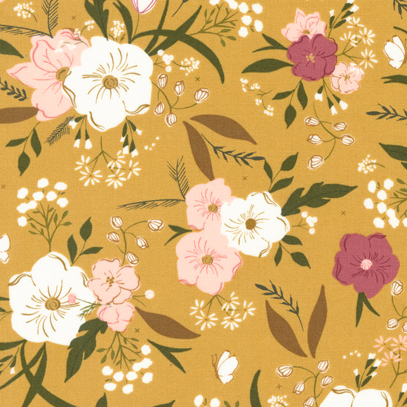 Evermore Woodland Bouquet  Honey 43150 13 by  Sweetfire Road - Moda- 1 Yard