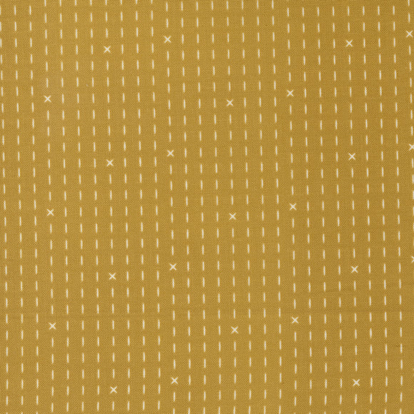 Evermore Hand Stitched Stripes Honey 43156 13 by  Sweetfire Road - Moda- 1 Yard