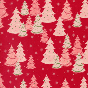 Once Upon Christmas Evergreen Christmas Tree Red 43160 12- by  Sweetfire Road - Moda- 1/2 Yard