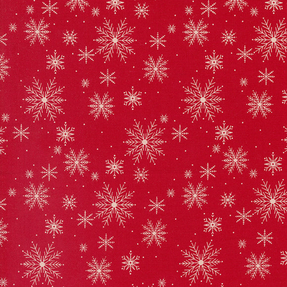 Once Upon Christmas Snowfall Red 43164 12- by  Sweetfire Road - Moda- 1/2 Yard