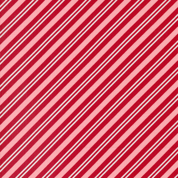 Once Upon Christmas Peppermint Stick Stripes Red 43166 12- by  Sweetfire Road - Moda- 1/2 Yard