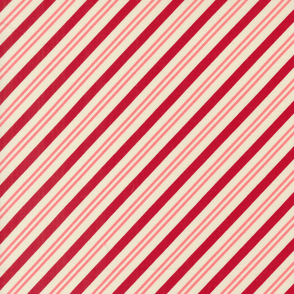 Once Upon Christmas Peppermint Stick Stripes Princess 43166 21 - by  Sweetfire Road - Moda- 1/2 Yard