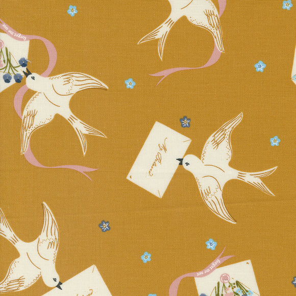 Enchantment Winged Messenger Caramel 43171 15 by  Sweetfire Road - Moda- 1/2 Yard