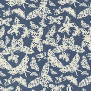 Enchantment Paper Butterflies Indigo 43172 17 by  Sweetfire Road - Moda- 1/2 Yard