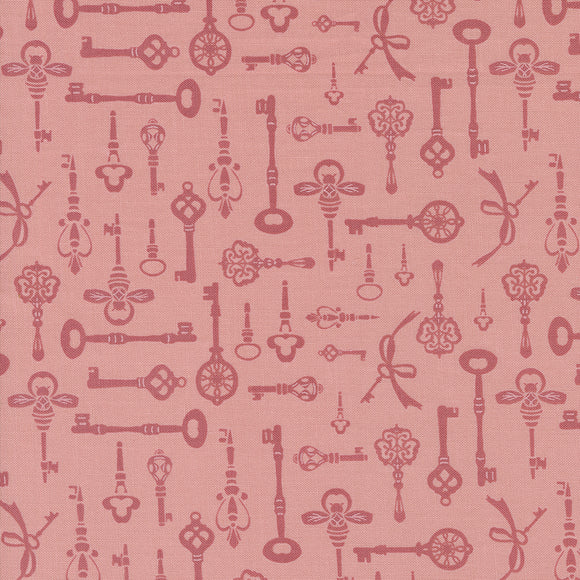 Enchantment Diary Keys Blush 43173 16 by  Sweetfire Road - Moda- 1/2 Yard