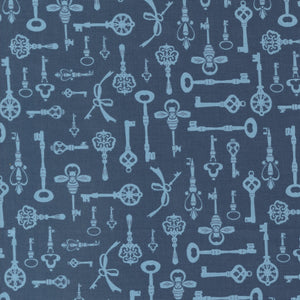 Enchantment Diary Keys Indigo 43173 17 by  Sweetfire Road - Moda- 1/2 Yard