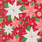 Merrily On High Poinsettia Christmas Red 43210 13 by Sweetfire Road- Moda- 1/2 Yard