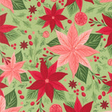 Merrily On High Poinsettia Evergreen 43210 15 by Sweetfire Road- Moda- 1/2 Yard