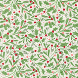 Merrily On High Winter Berries Snow 43211 11 by Sweetfire Road- Moda- 1/2 Yard